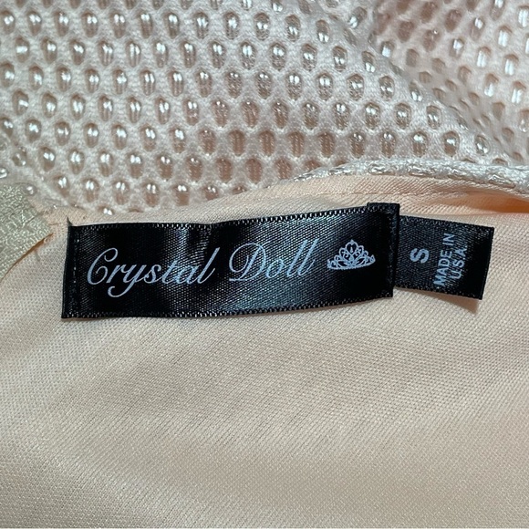 Crystal Doll Dress Womens Size Small Pink Eyelet Fit & Flare Casual Textured - Picture 4 of 13